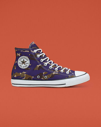 Allover Camo Chuck Taylor All Star Court Purple/Khaki/White
