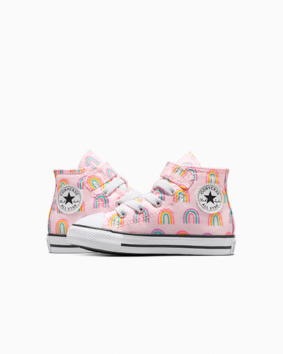 Chuck Taylor All Star Easy-On Rainbows Pink Foam/Grape Fizz/Amarillo, Detail Angle View