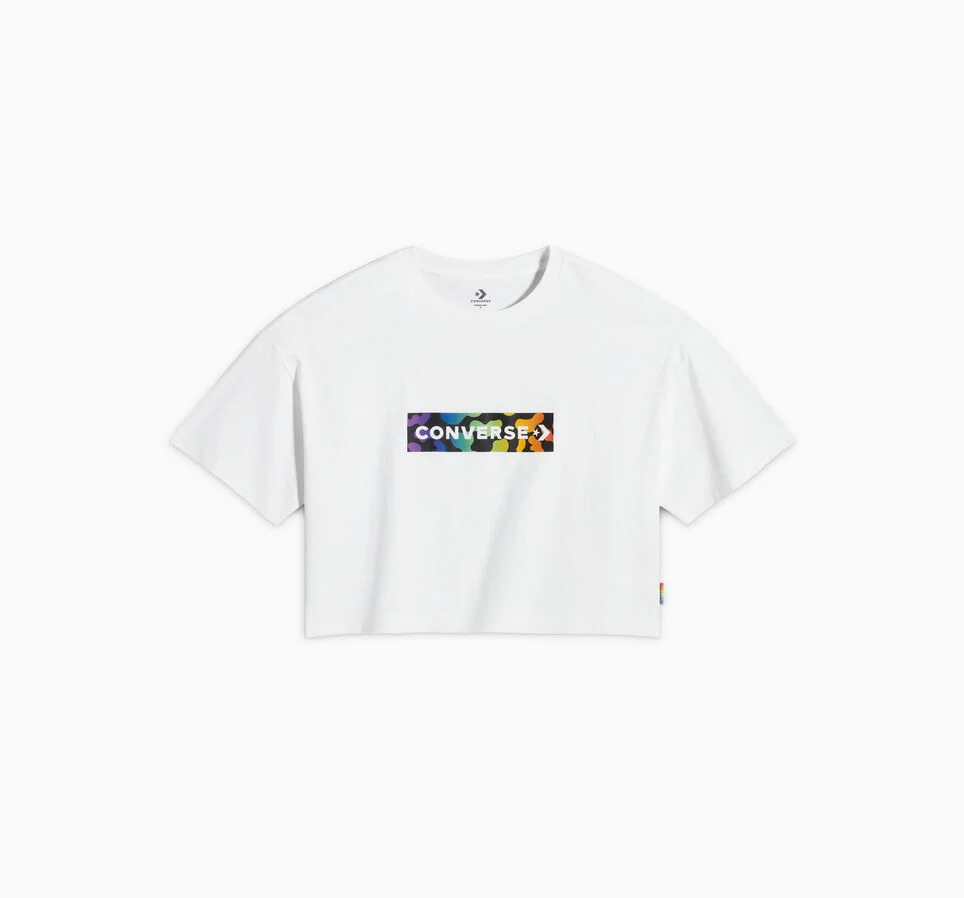 Converse Pride Unisex Crop T-Shirt White