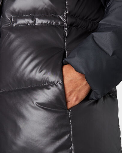 Down Long Jacket Black