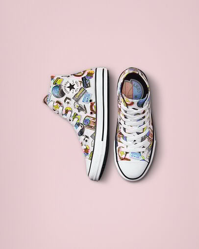 Nike x CONS Chuck Taylor All Star White/Black/Multi, Top and Side View