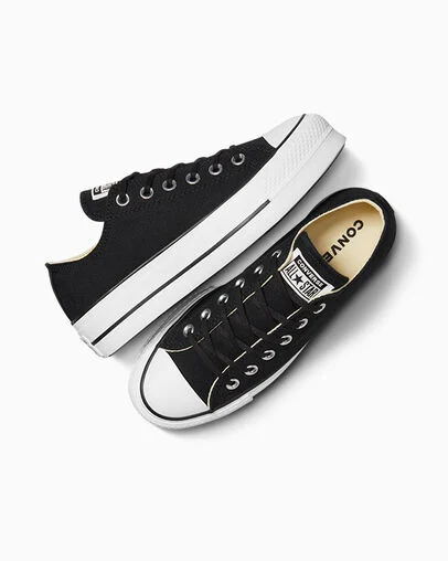 Chuck Taylor All Star Lift Platform Canvas Black/White, Angled View