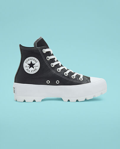 Lugged Leather Chuck Taylor All Star Black/White/White