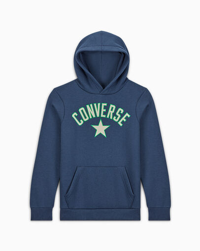 Arched Logo Hoodie Converse Navy, Front View