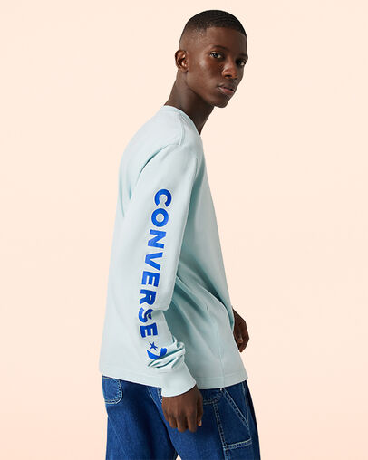 Wordmark Long Sleeve Polar Blue