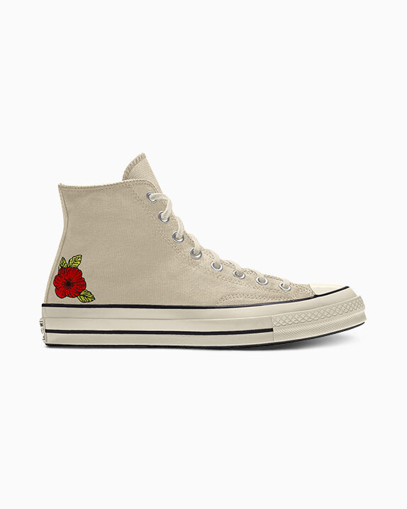 converse rose embroidery