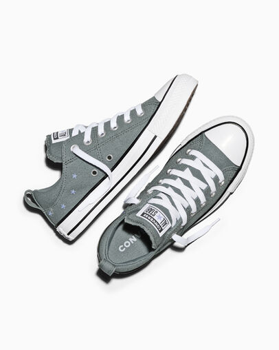 Chuck Taylor All Star Madison Embroidered Stars Mineral Brew Grey/White/Very Peri Purple, Angled View