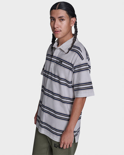 CONS Striped Polo Shirt White 10A Multi, Back View