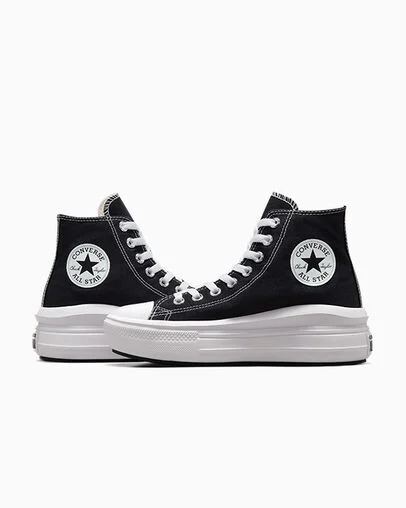 Chuck Taylor All Star Move Platform Black/Natural Ivory/White, Detail Angle View