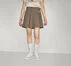 Retro Track Relaxed Pleat Skirt Taupe