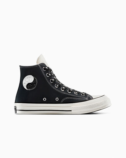 Chuck 70 All Star Yin-Yang Black/Egret/Black, Outer Side View