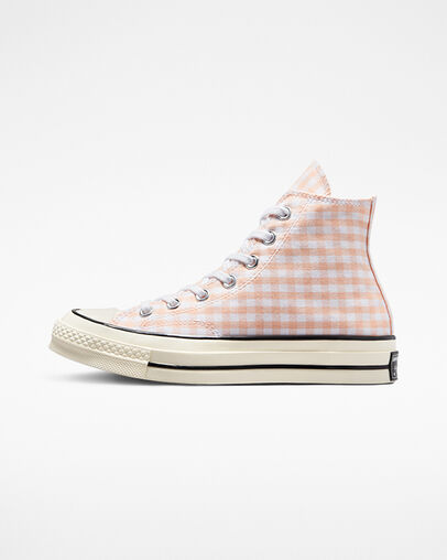 Chuck 70 Gingham Cheeky Coral/White/Egret, Inner Side View