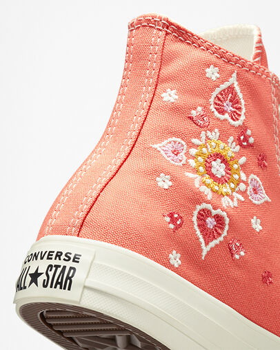 converse chuck taylor all star hi embroidered floral w