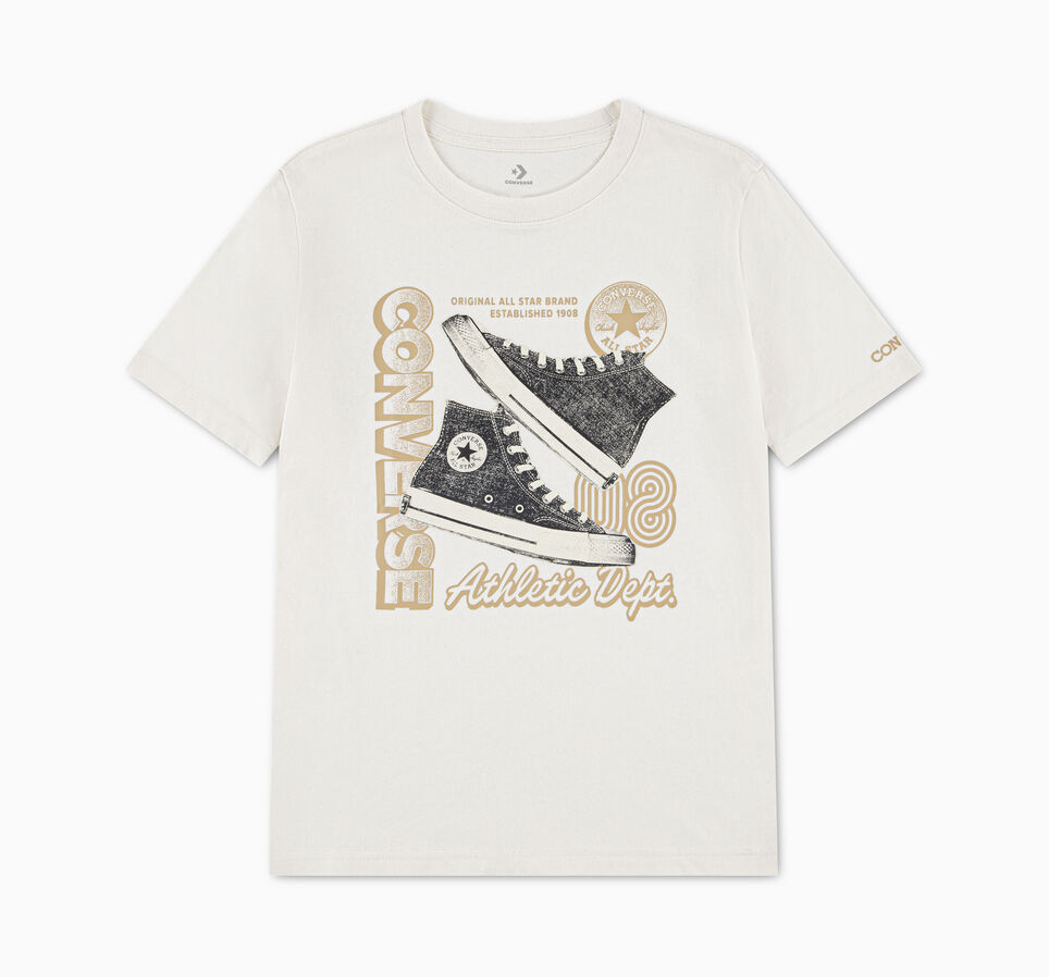 Stacked Chucks Graphic T-Shirt Egret