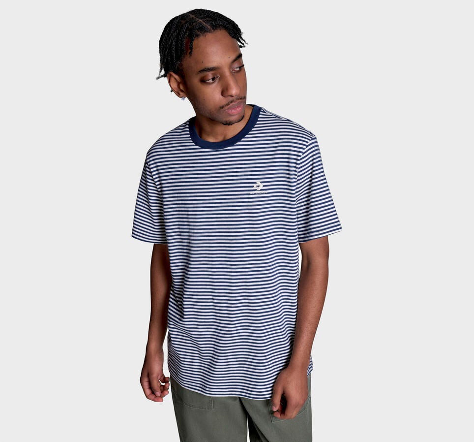 Feeder Stripe T-Shirt Navy/White