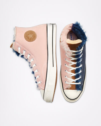 Shearling Chuck 70 Navy Blue/Baby Pink/Egret
