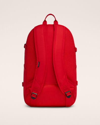 Straight Edge Backpack University Red, Back View