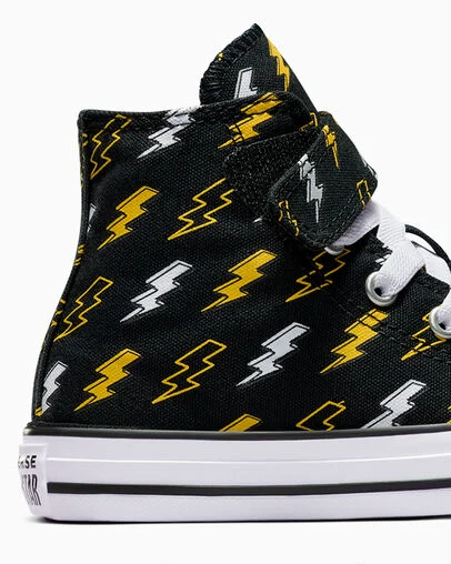 Chuck Taylor All Star Electric Bolt Easy-On Black/Golden Wren/Ghost Town, Detail Angle View