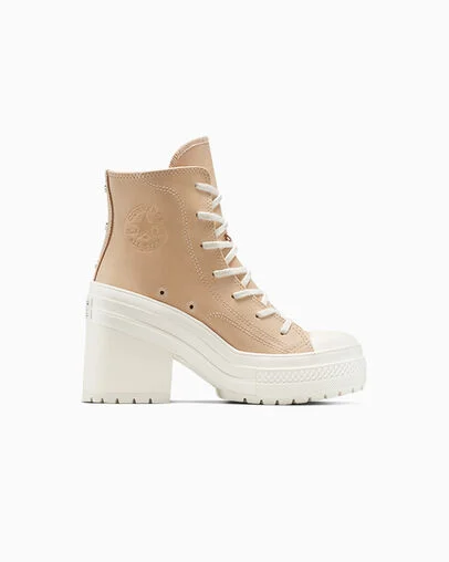 Chuck 70 De Luxe Heel Platform Western Glam Epic Dune/Egret/Black, Outer Side View