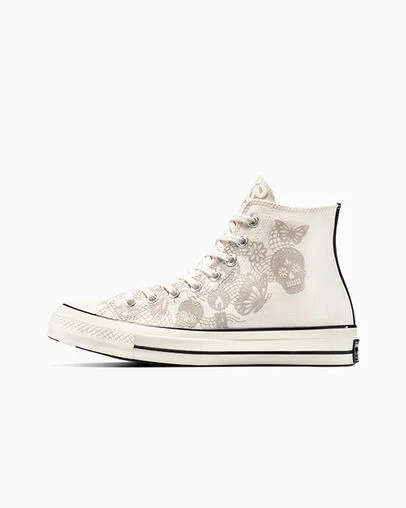 Chuck 70 Day Of The Dead Egret/Papyrus/Black, Inner Side View