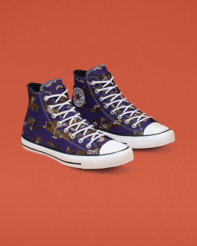 Allover Camo Chuck Taylor All Star Court Purple/Khaki/White
