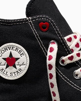 Chuck Taylor All Star Valentine's Day Black/Vintage White/Days Ahead Red, Detail Angle View