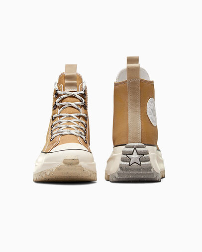 Run Star Hike Platform Grid Trek Tan/Fossilized, Heel View