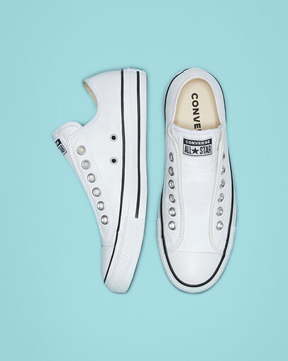 Chuck Taylor All Star Leather Slip White/White/Black
