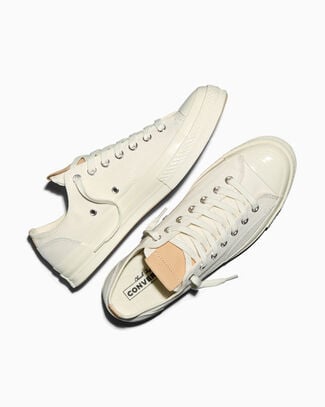 Chuck 70 Canvas & Suede Egret/Egret/Hay Day Brown, Outer Side View