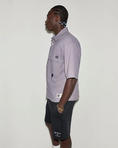 Ripstop Short-Sleeve Shirt Thunder Whale, Back View