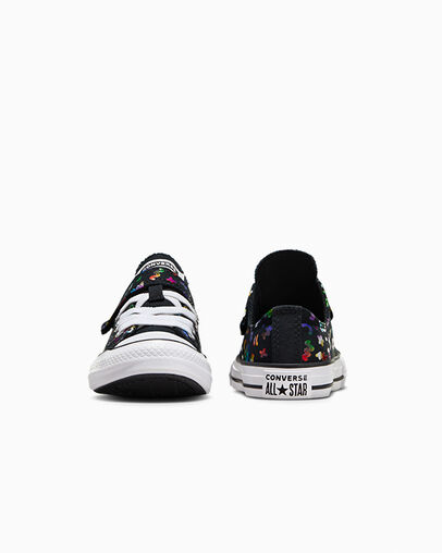 Chuck Taylor All Star Easy On Doodles Black/White/Black, Heel View