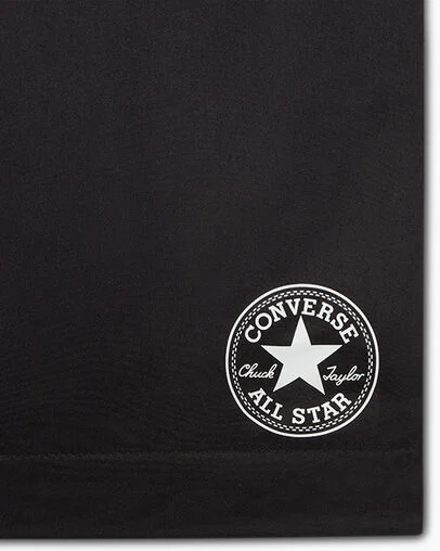 Chuck Patch Twill Shorts Black, Full Body View