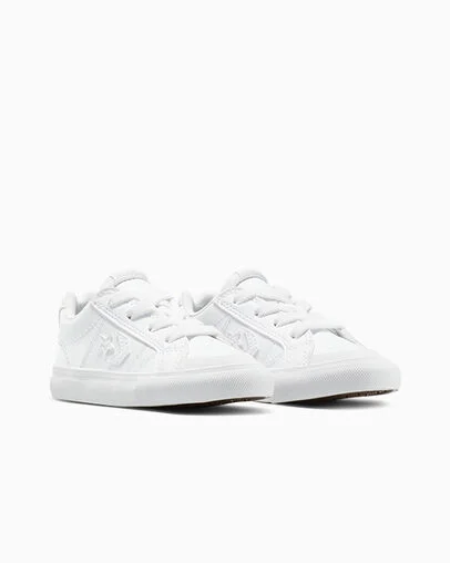 Converse Sport Casual Easy On White/White/White, Top and Side View