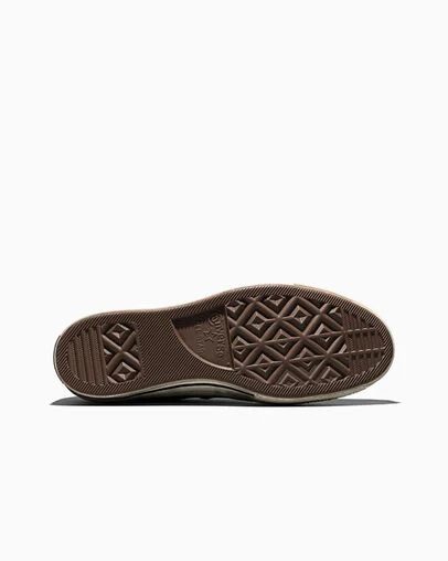 Chuck 70 Burnished Leather Moss Sauce/Egret/Black, Outsole View