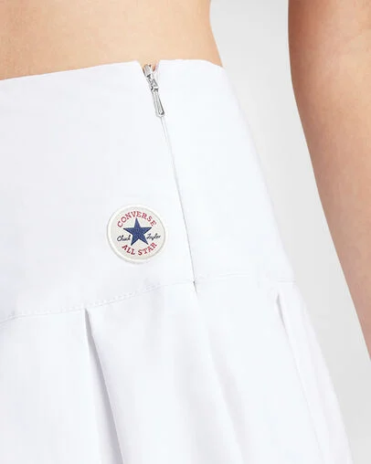 Chuck Taylor Pleated Skirt White, Detail View