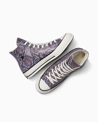 Chuck 70 Faux Snakeskin Mauve Stone/Egret/Black