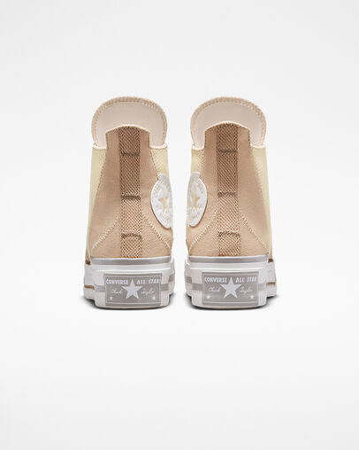 Chuck 70 Plus Summer Utility Oat Milk/Soft Dune, Heel View