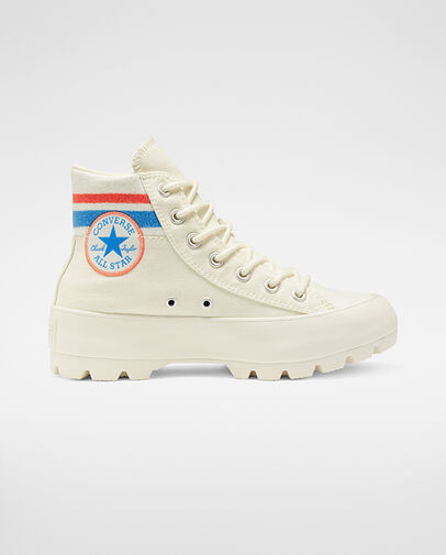 Lugged Varsity Chuck Taylor All Star Egret/Vermilion Red/Coast
