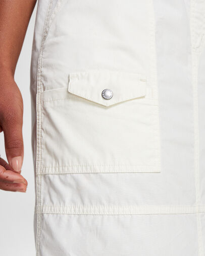 Long Woven Cargo Skirt Converse Egret, Detail View