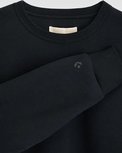 SHAI 001 Long Sleeve Boxy Crew Converse Black, Detail View