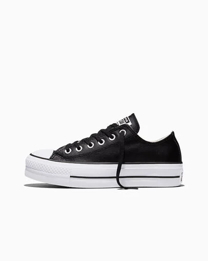 Chuck Taylor All Star Lift Platform Leather Black/Black/White, Inner Side View