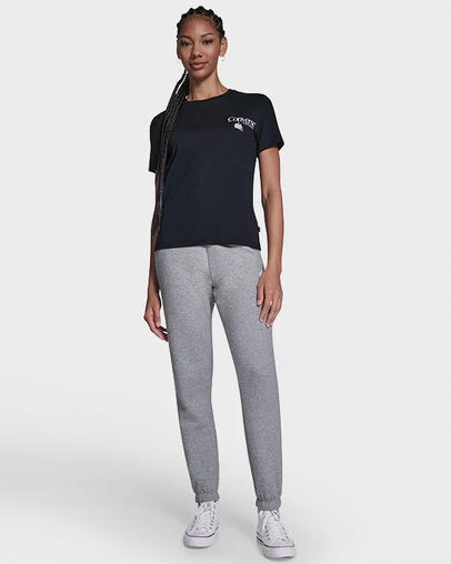 Hanging Shoes T-Shirt Converse Black, Full Body View