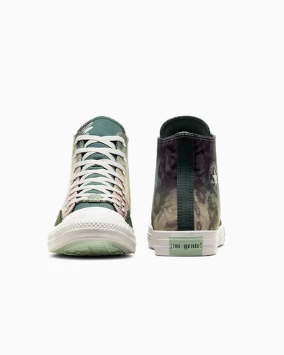 Chuck Taylor All Star Mi Gente Mi Folclore Vintage Green/Vintage White, Heel View