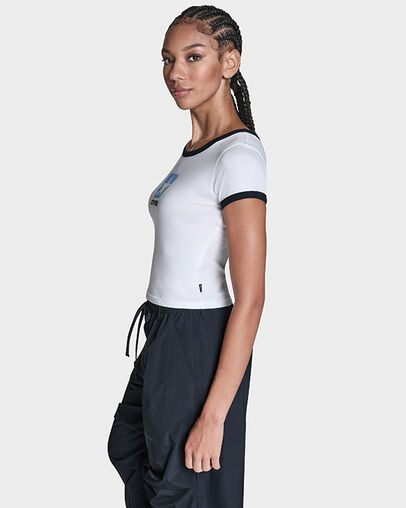 Retro Box Star T-Shirt White, Back View