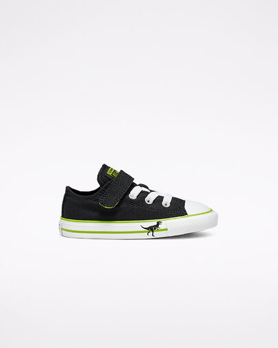 Dinoverse Hook and Loop Chuck Taylor All Star Black/Bold Lime/White