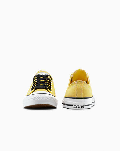 CONS Chuck Taylor All Star Pro Suede Bananas/Black/White, Heel View