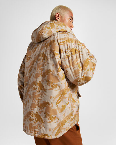 Camo Utility Jacket Trek Tan Paint Camo, Full Body View