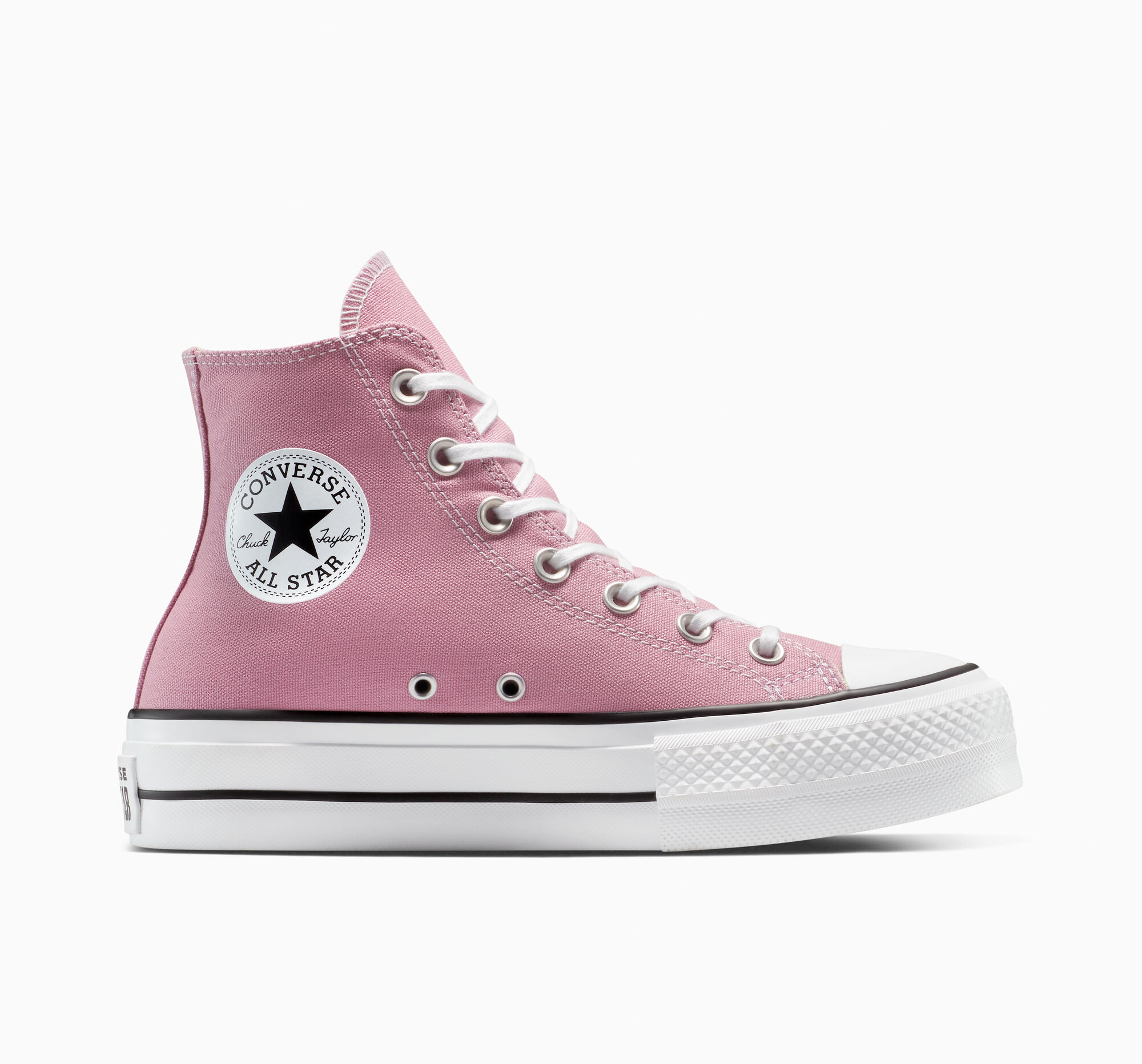 White or pink High Top Converse (or blue or white)