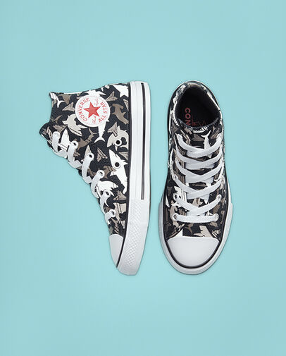 Shark Bite Chuck Taylor All Star Black/University Red/White