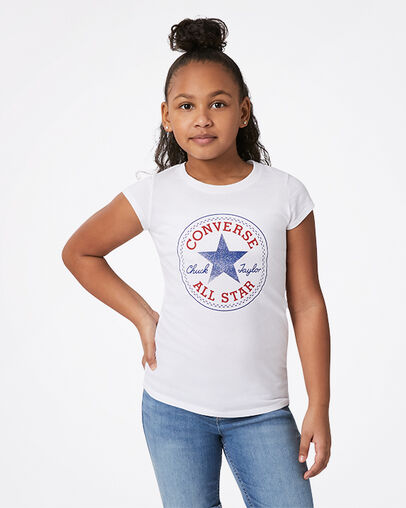 Chuck Taylor Patch T-Shirt White/Blue, Front View
